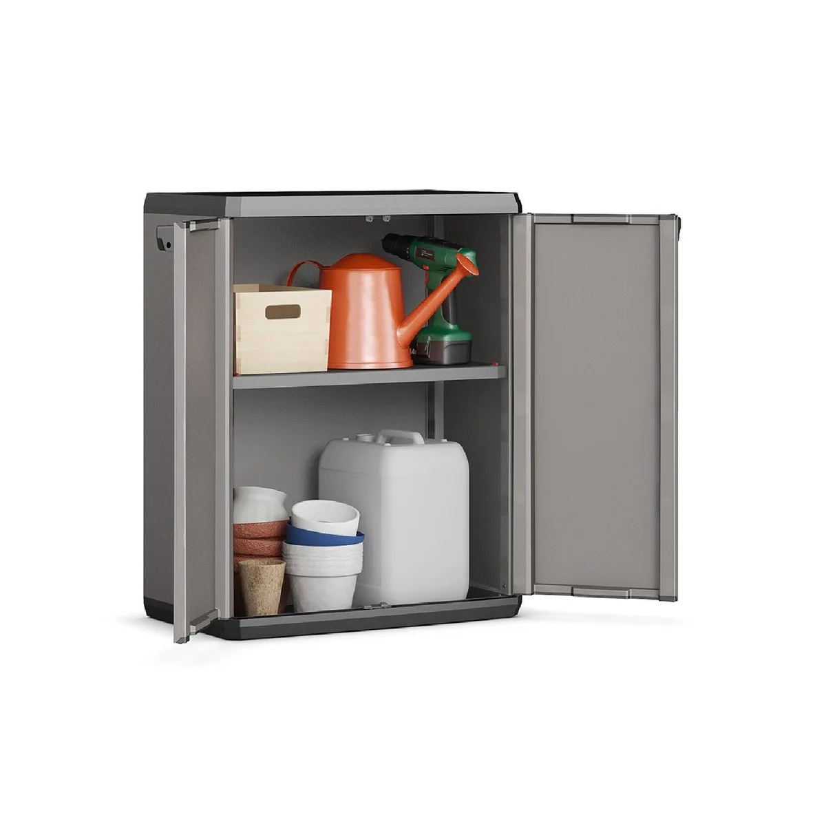 KETER - Gabinete Bajo Mueble de Cocina Lavadero Piu - Gris oscuro