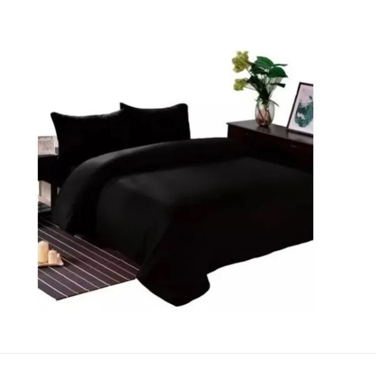 GENERICO - Sábana De Polar 2 Plazas Negro…