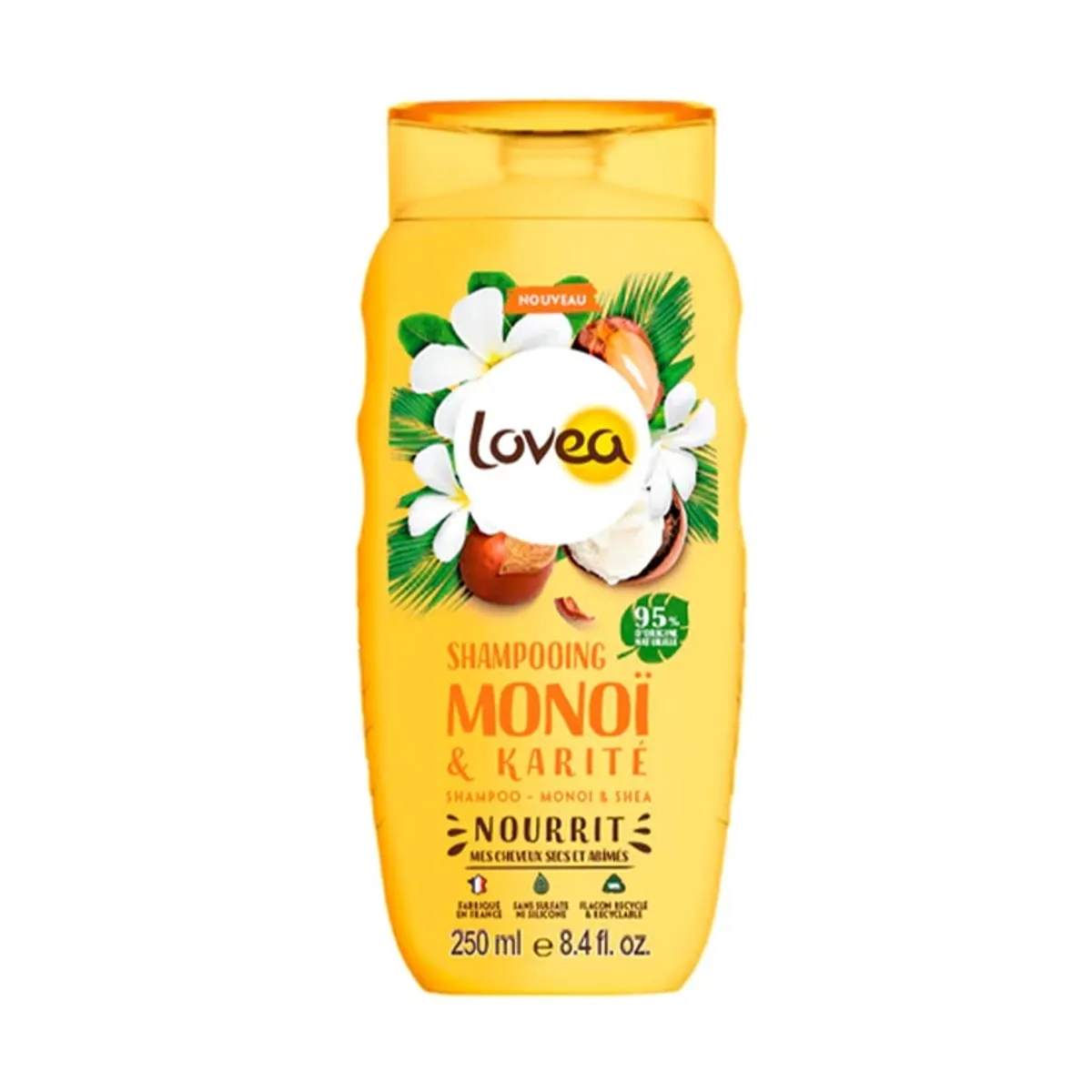 LOVEA - Shampoo Monoï Y Manteca De Karité Para Cabello Seco Lovea 250 Ml