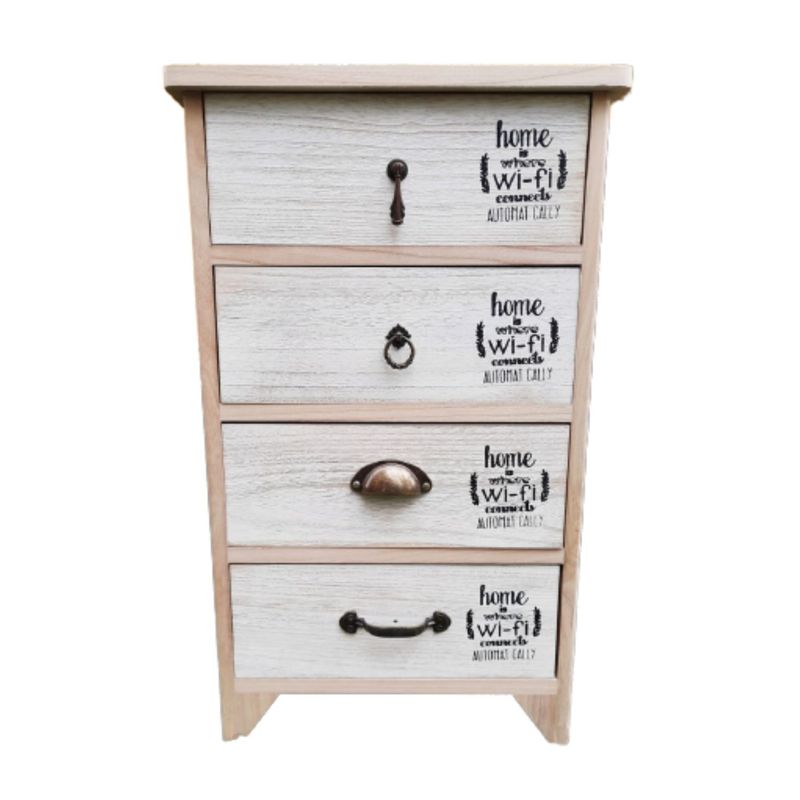 GENERICO - Velador Vintage Oliver 4 Cajones estilo Vintage…
