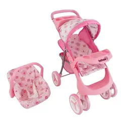 BEBESIT - Coche Travel de Juguete para Muñeca Flor