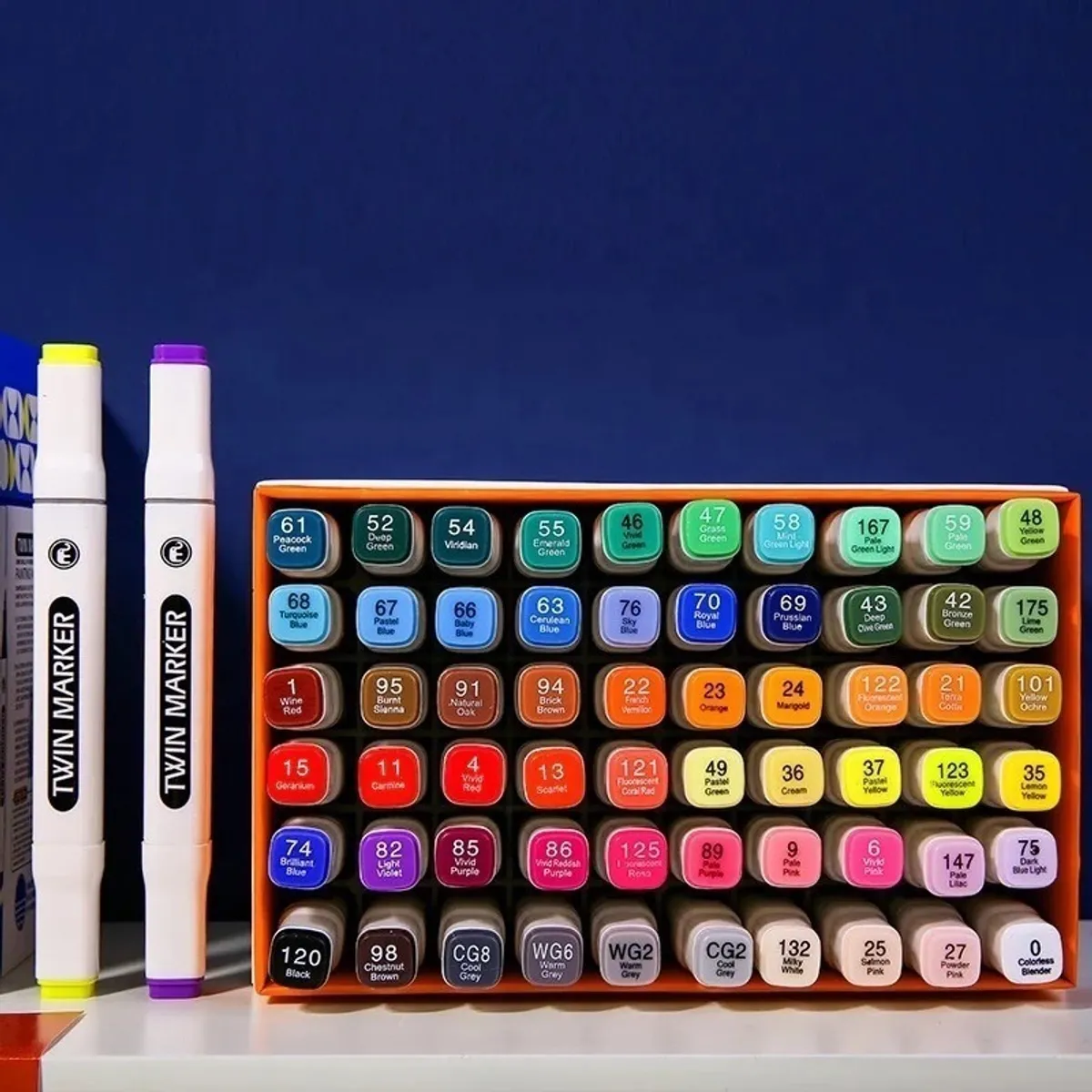 GENERICO - Marcadores Doble Punta 60 Colores Plumones