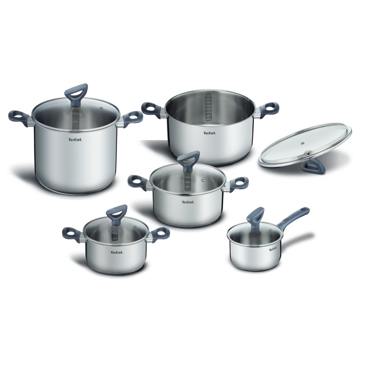 TEFAL - Bateria de cocina Acero Inoxidable DailyCook 10 PCS