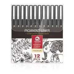 GENERICO - Lapices Tiralineas Set 12 Unidades Lettering Marcador Mobee