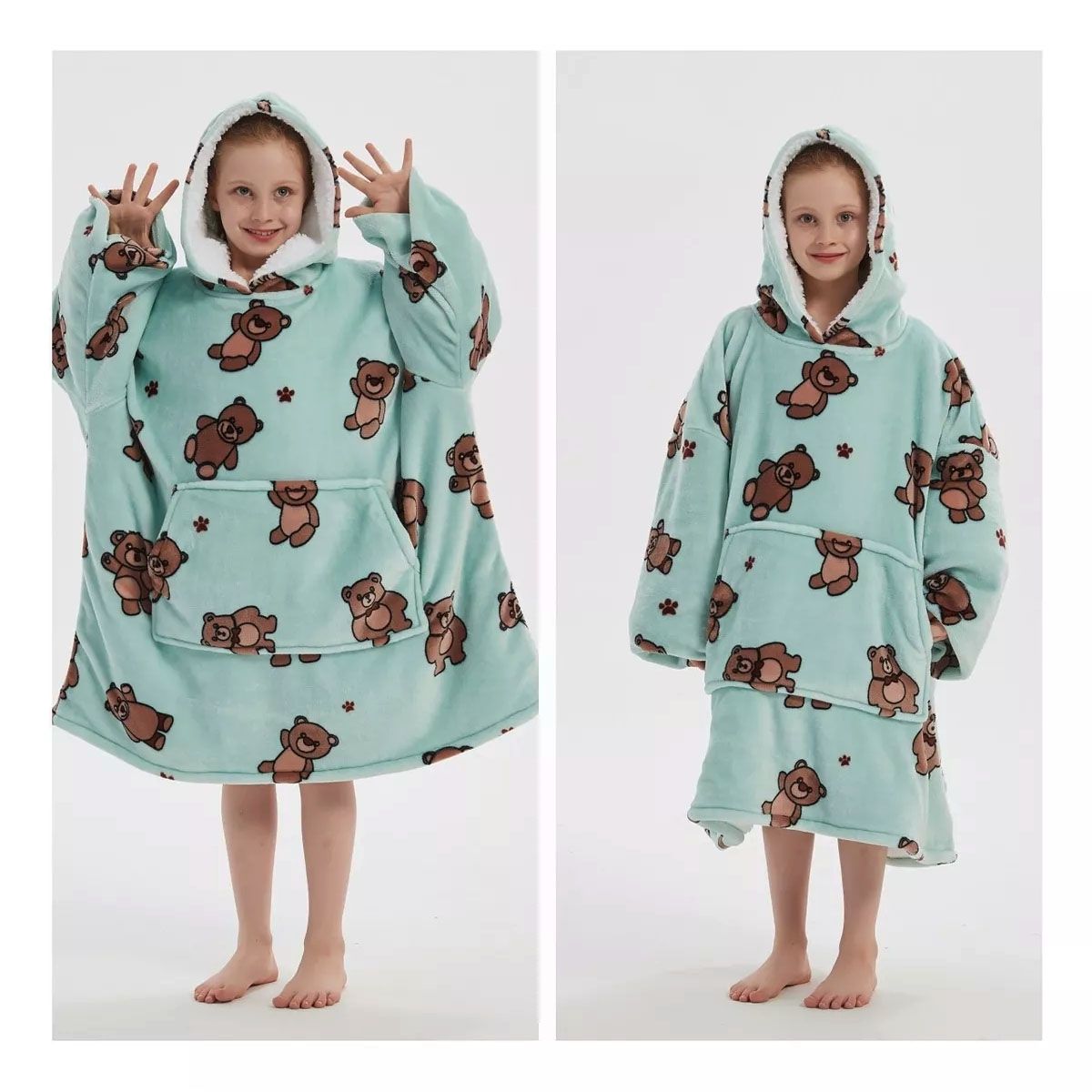 EVERSO - Polerones Felpa Con Capucha Manta Polar Niños