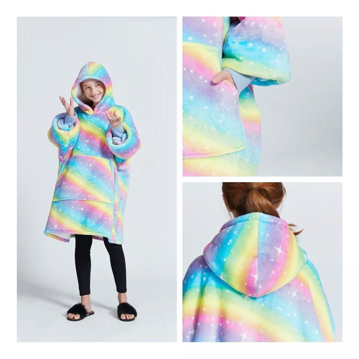 EVERSO - Polerones Felpa Con Capucha Manta Polar Niños