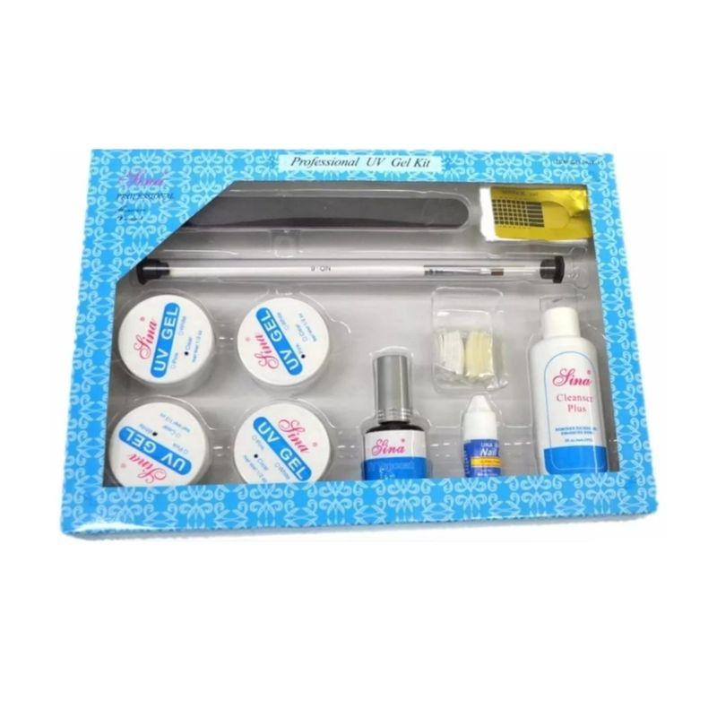 GENERICO - Kit Manicure  Uñas Postiza Naturales Gel Uv Lina