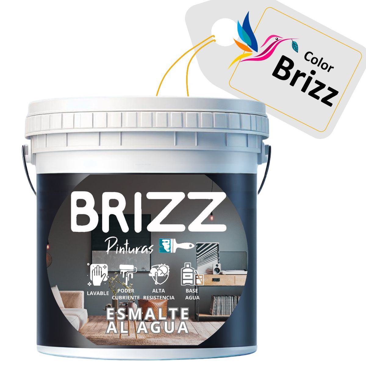 BAUM - ESMALTE  AL AGUA  ROJO COLONIAL Baum Colorbrizz