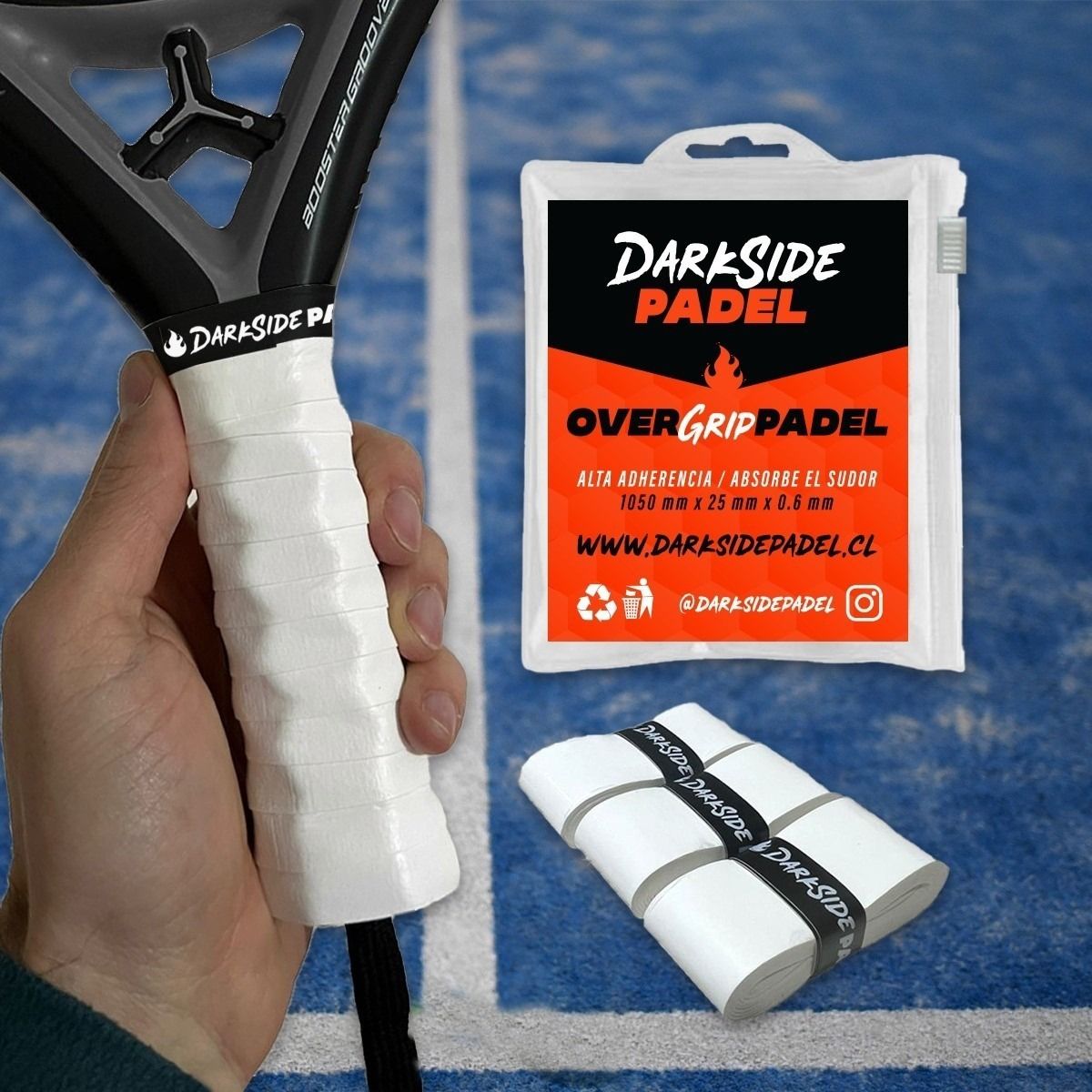 GENERICO - Pack 3 Overgrip Pala Padel Tenis Set Agarre Absorción