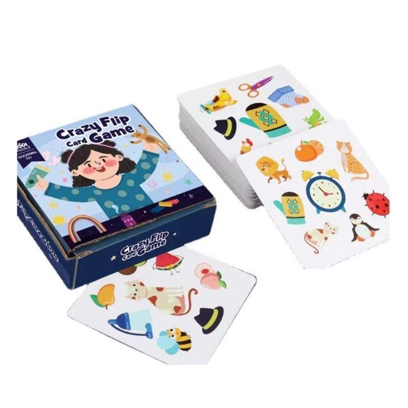 GENERICO - Cartas Spot It Crazy Flip Card Game Similitudes Juego Imagen