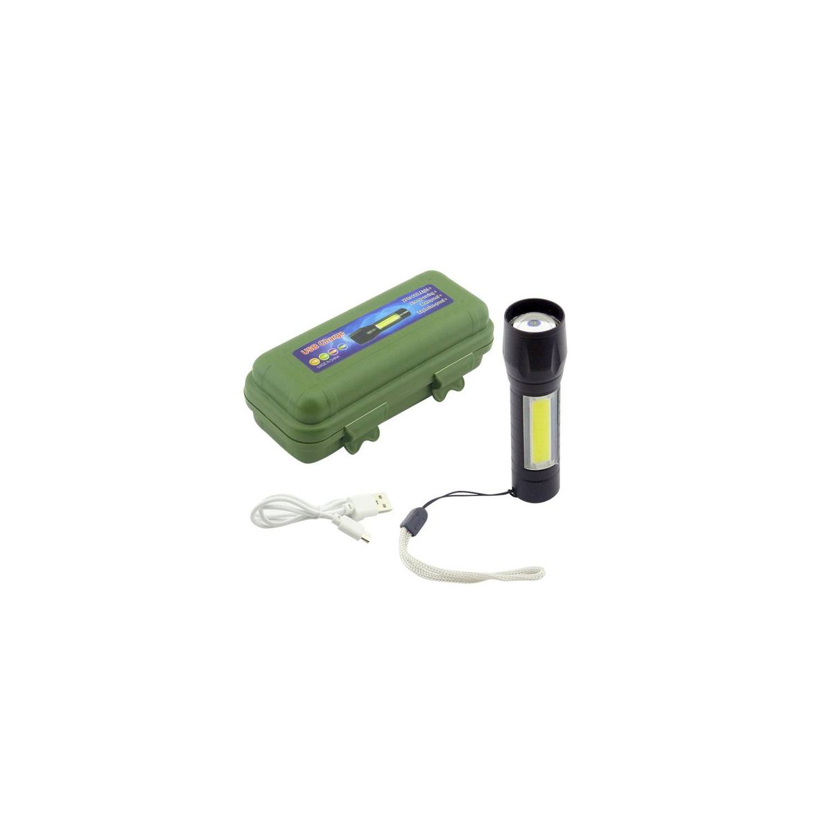 GENERICO - Mini Linterna Led Tactica Zoom Bolsillo Potente Recargable…