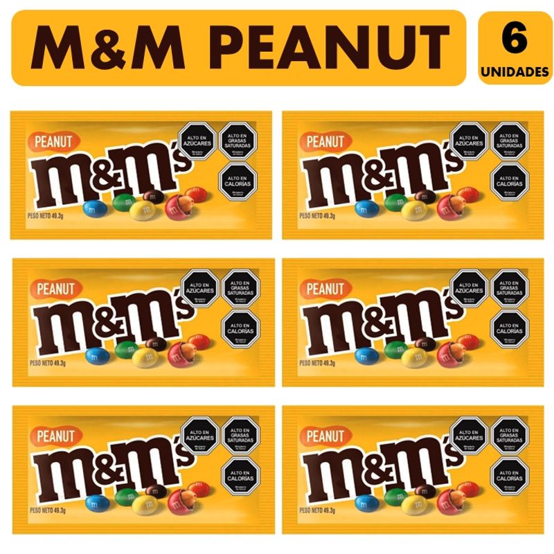 GENERICO - M&M Amarillo - Peanut - Mani (Pack Con 6 Unidades)