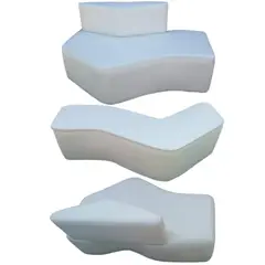 GENERICO - JUEGO MODULAR OXFORD DESIGN 2 SOFAS + 1 MESA BLANCO