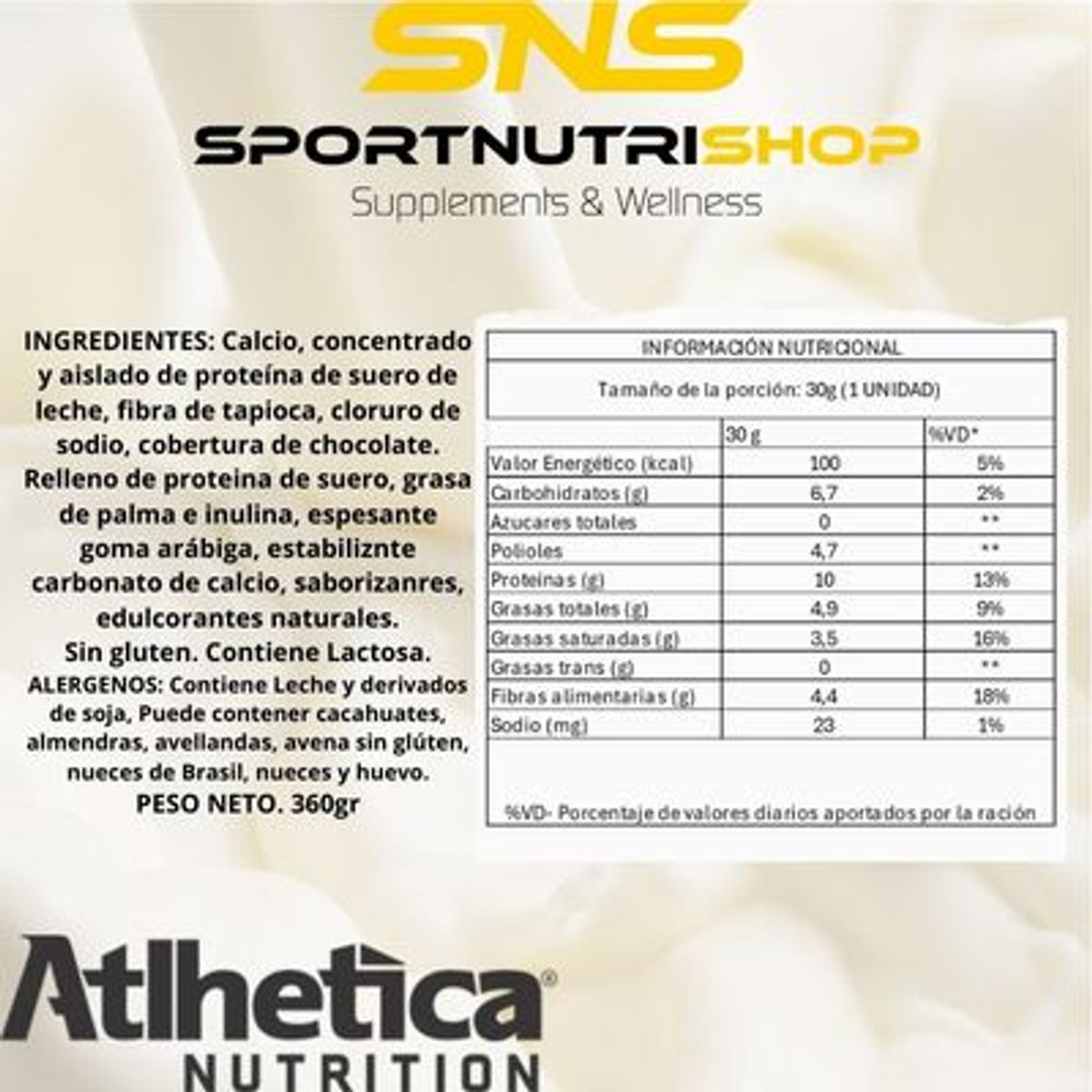 ATLHETICA NUTRITION - Box 12 Barras Best Whey 10gr - Atlhetica -  Sabor Original (Leche)
