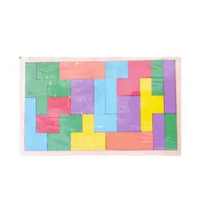GENERICO - Tetris Portátil De Madera Rompecabezas Mediano