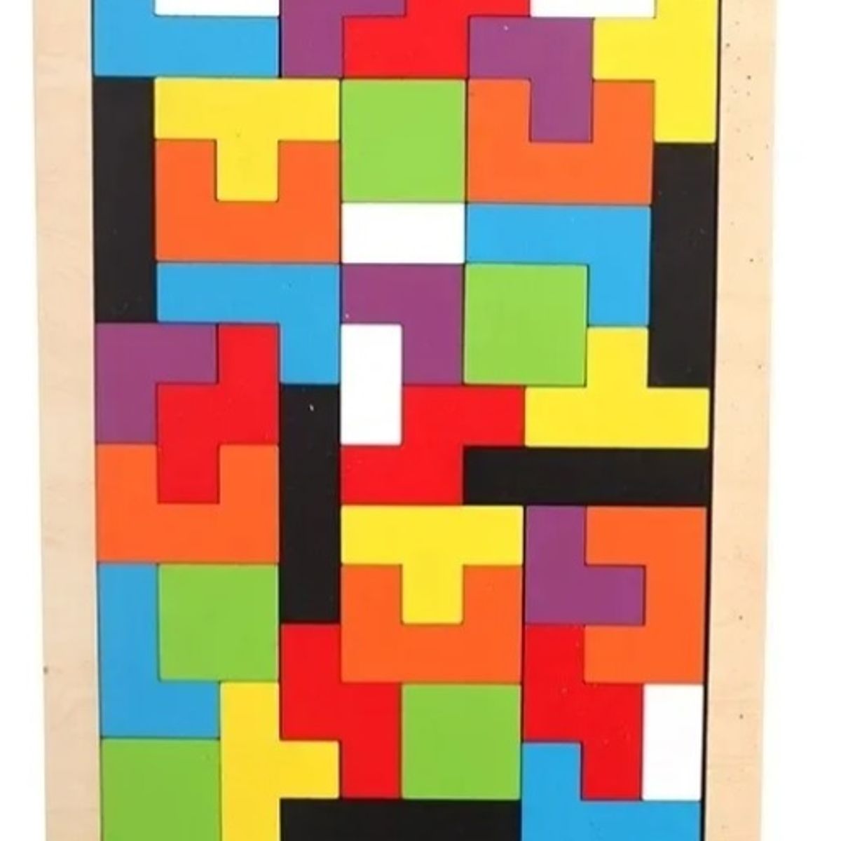 GENERICO - Tetris Portátil De Madera Rompecabezas Mediano