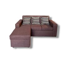 Sofá seccional intercambiable Viena lino Catania Café