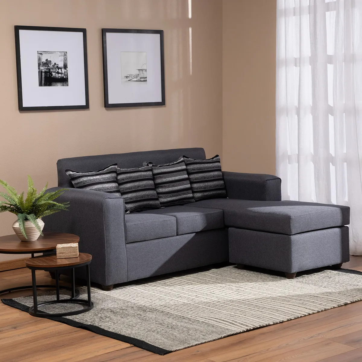 DUNA - Sofá Seccional Intercambiable Viena Lino Catania Marengo DUNA