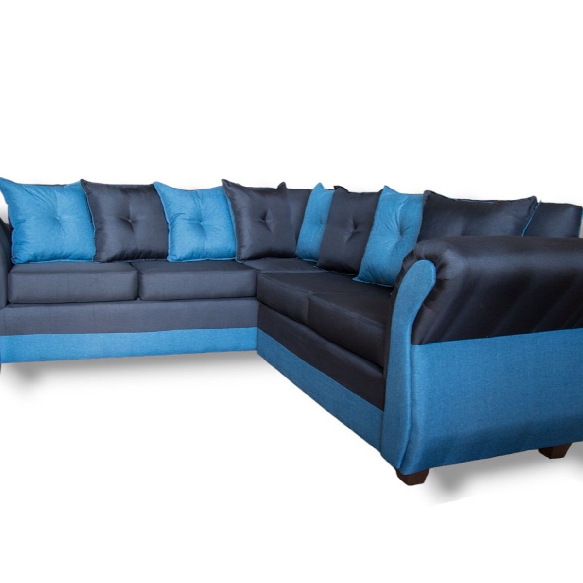 DUNA - Seccional 5 cuerpos Marsella bicolor lino negro azul