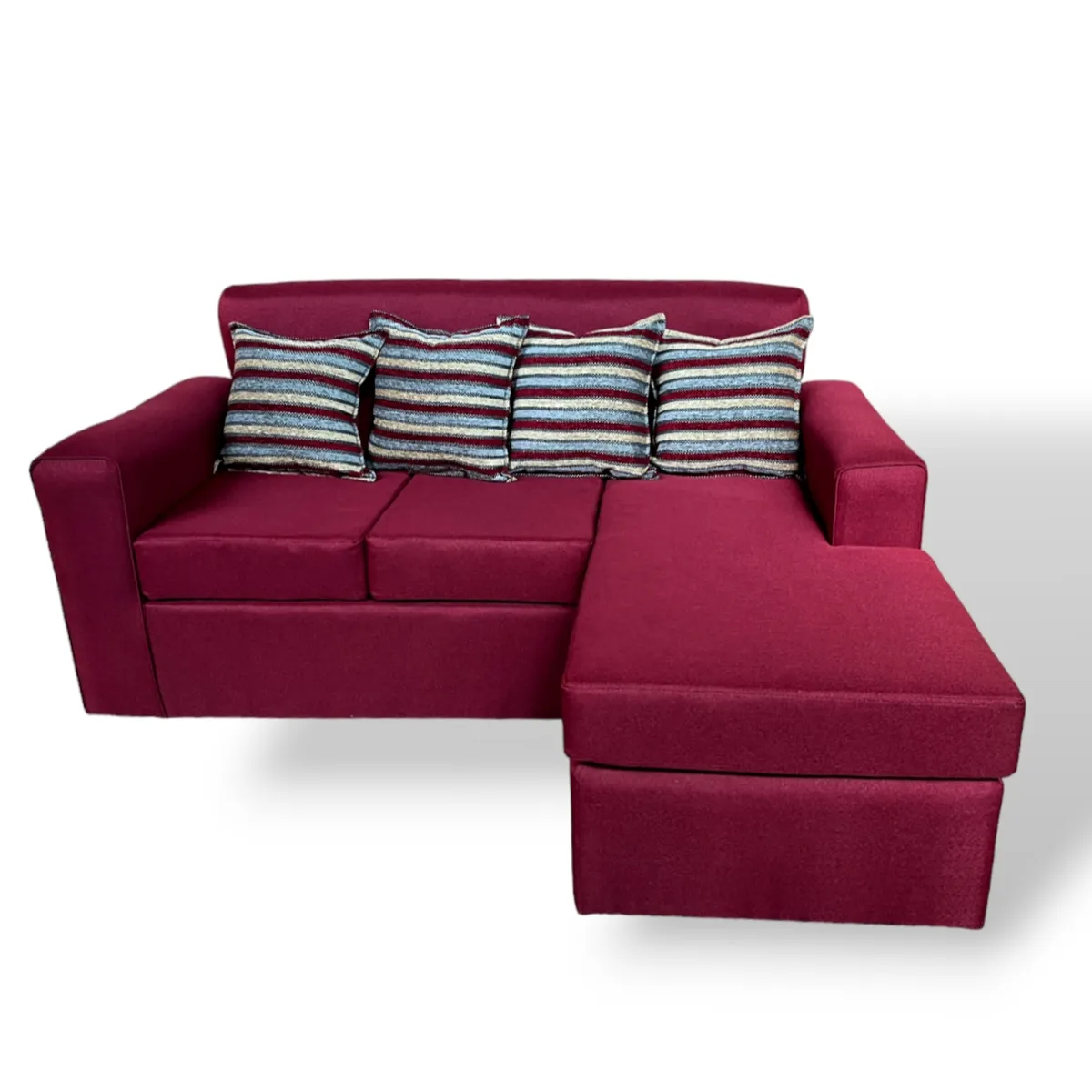 DUNA - Sofá seccional intercambiable Viena lino Catania burdeo
