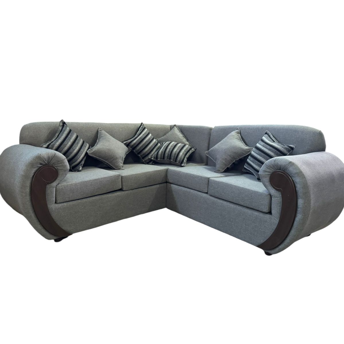 DUNA - Seccional 5 cuerpos Hamburgo lino gris medio