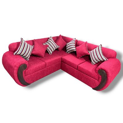 Imagen 2 del producto Seccional 5 cuerpos Hamburgo lino burdeos