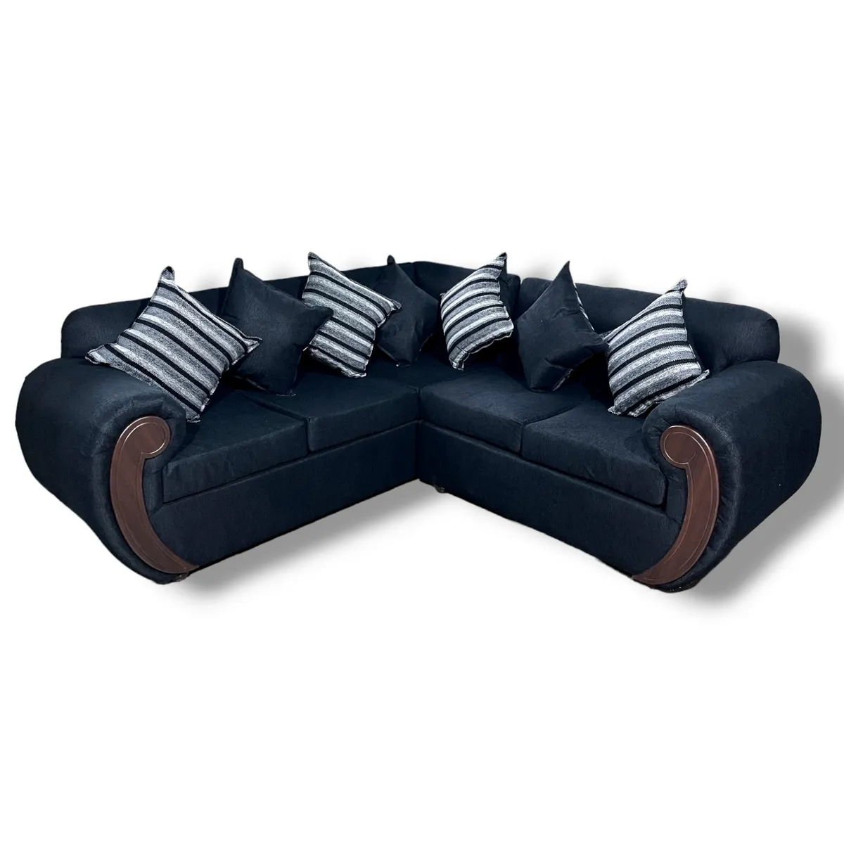 DUNA - Seccional 5 cuerpos Hamburgo lino negro