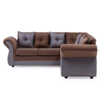 Seccional 5 Cuerpos Marsella Lino Felpa Café y Gris