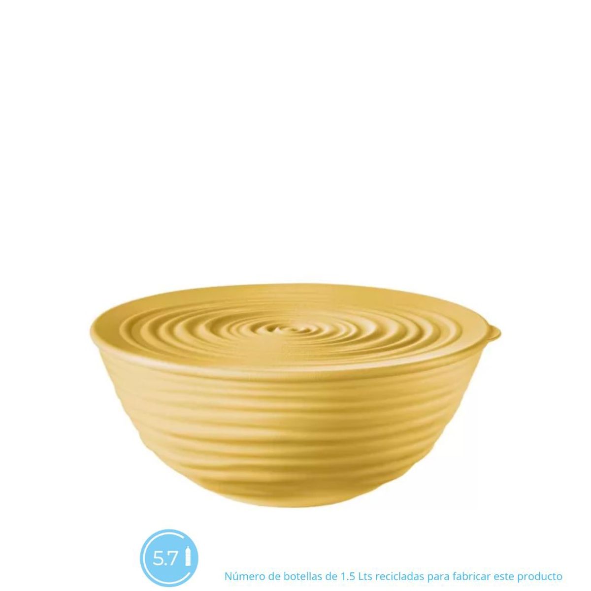 GUZZINI - Contenedor con Tapa Tierra Color Mostaza 18cms