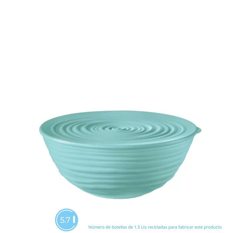 GUZZINI - Contenedor con Tapa Tierra Color Verde Aqua 18cms