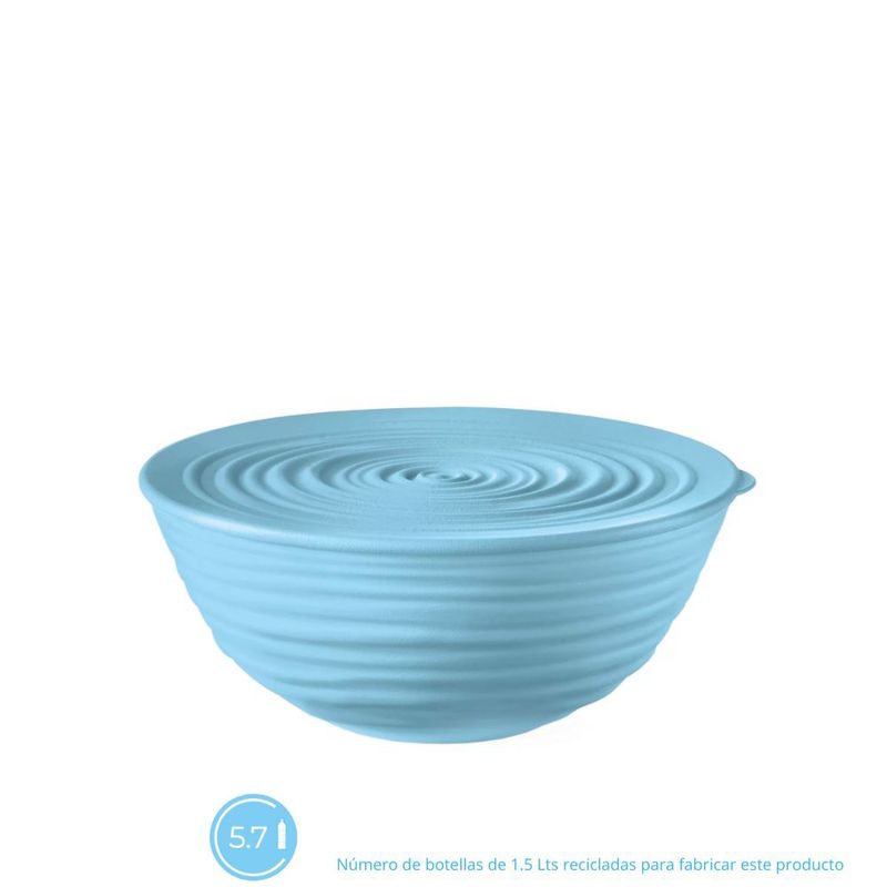 GUZZINI - Contenedor con Tapa Tierra Color Celeste 18cms