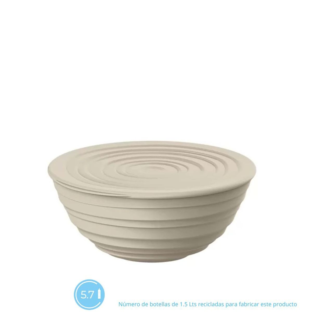 GUZZINI - Contenedor con Tapa Tierra Color Arena 18cms