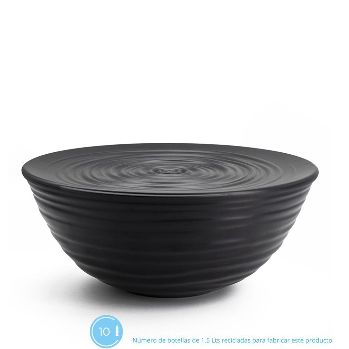 GUZZINI - Contenedor con Tapa Tierra Color Negro 25cms