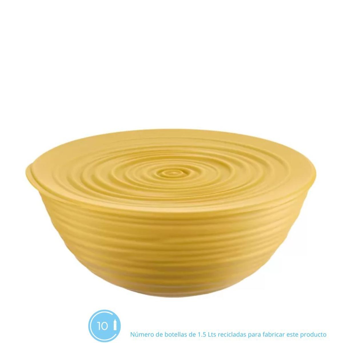 GUZZINI - Contenedor con Tapa Tierra Color Mostaza 25cms