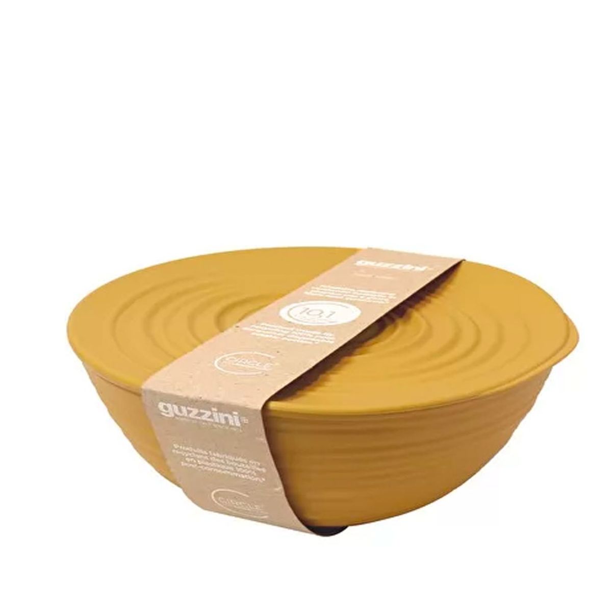 GUZZINI - Contenedor con Tapa Tierra Color Mostaza 25cms