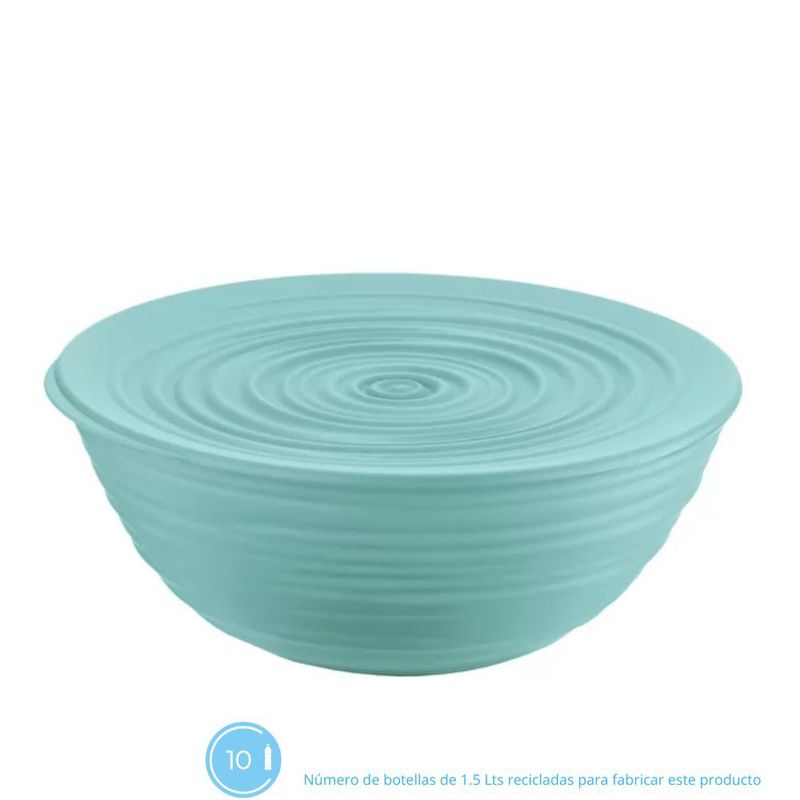 GUZZINI - Contenedor con Tapa Tierra Color Verde Aqua 25cms