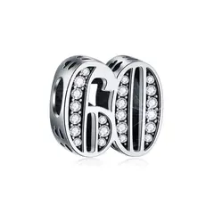 SILVER HEART - Charm Celebración 60 Años en Plata Fina 925
