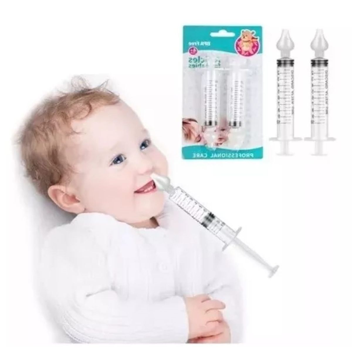 GENERICO - Pack x2 Jeringa Lavado Nasal En Bebes - 10ml