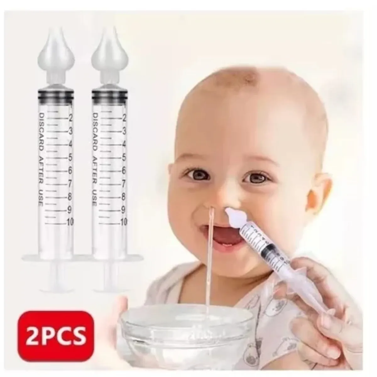 GENERICO - Pack x2 Jeringa Lavado Nasal En Bebes - 10ml