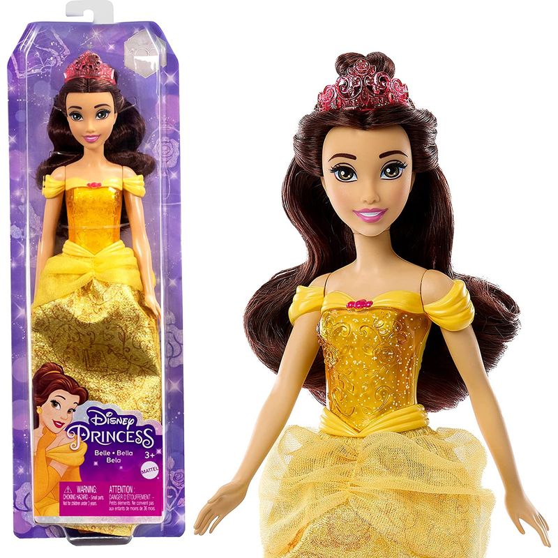 MATTEL - Princesas Disney Muñeca Bella - 30 Cm
