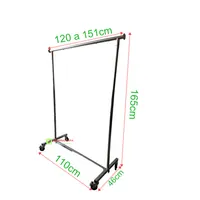 Perchero De Metal Extendible Plegable Con Ruedas