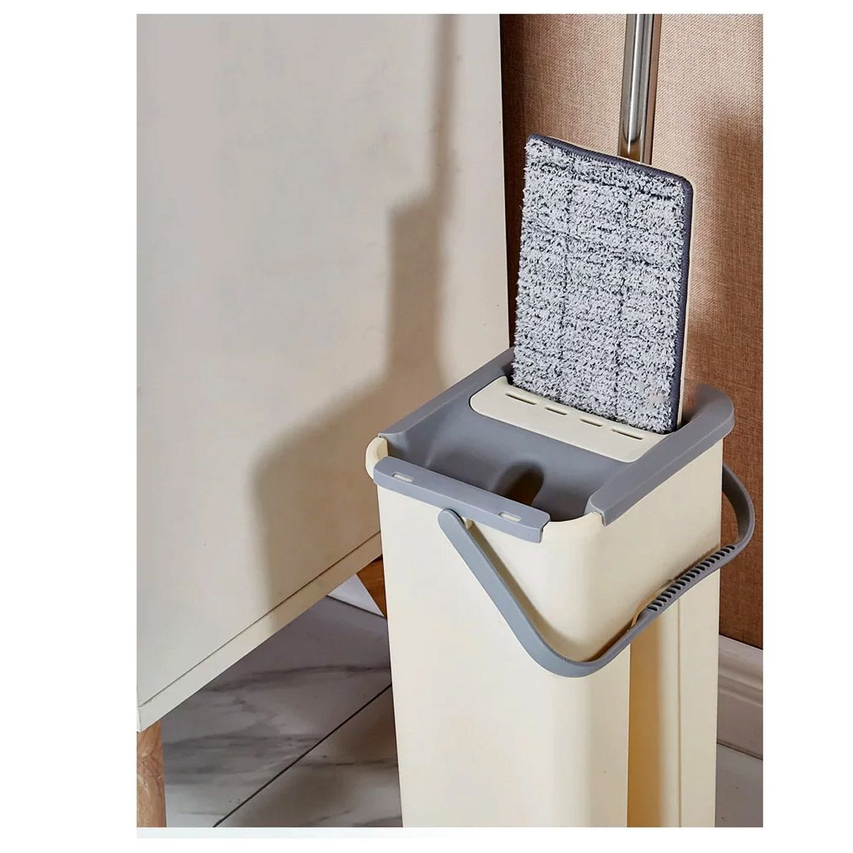 GENERICO - Trapeador Mopa Plana Con Balde Escurridor