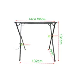 GENERICO - Perchero Metalico Plegable Extendible Sin Ruedas X Perchas