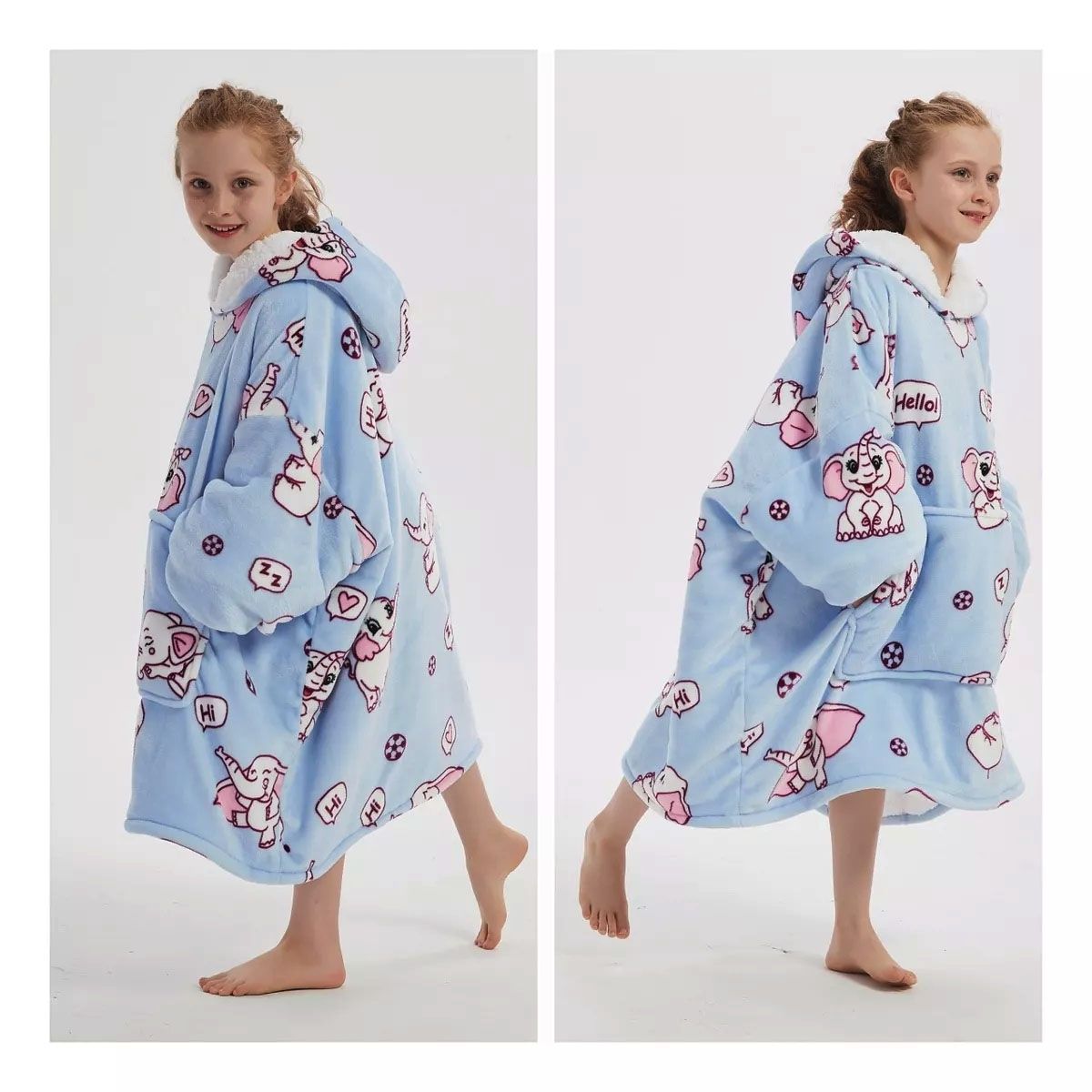 EVERSO - Polerones Felpa Con Capucha Manta Polar Niños.
