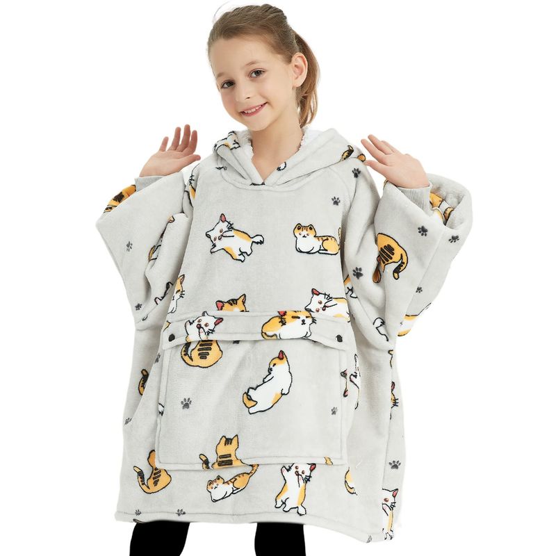 EVERSO - Polerones Felpa Con Capucha Manta Polar Niños.