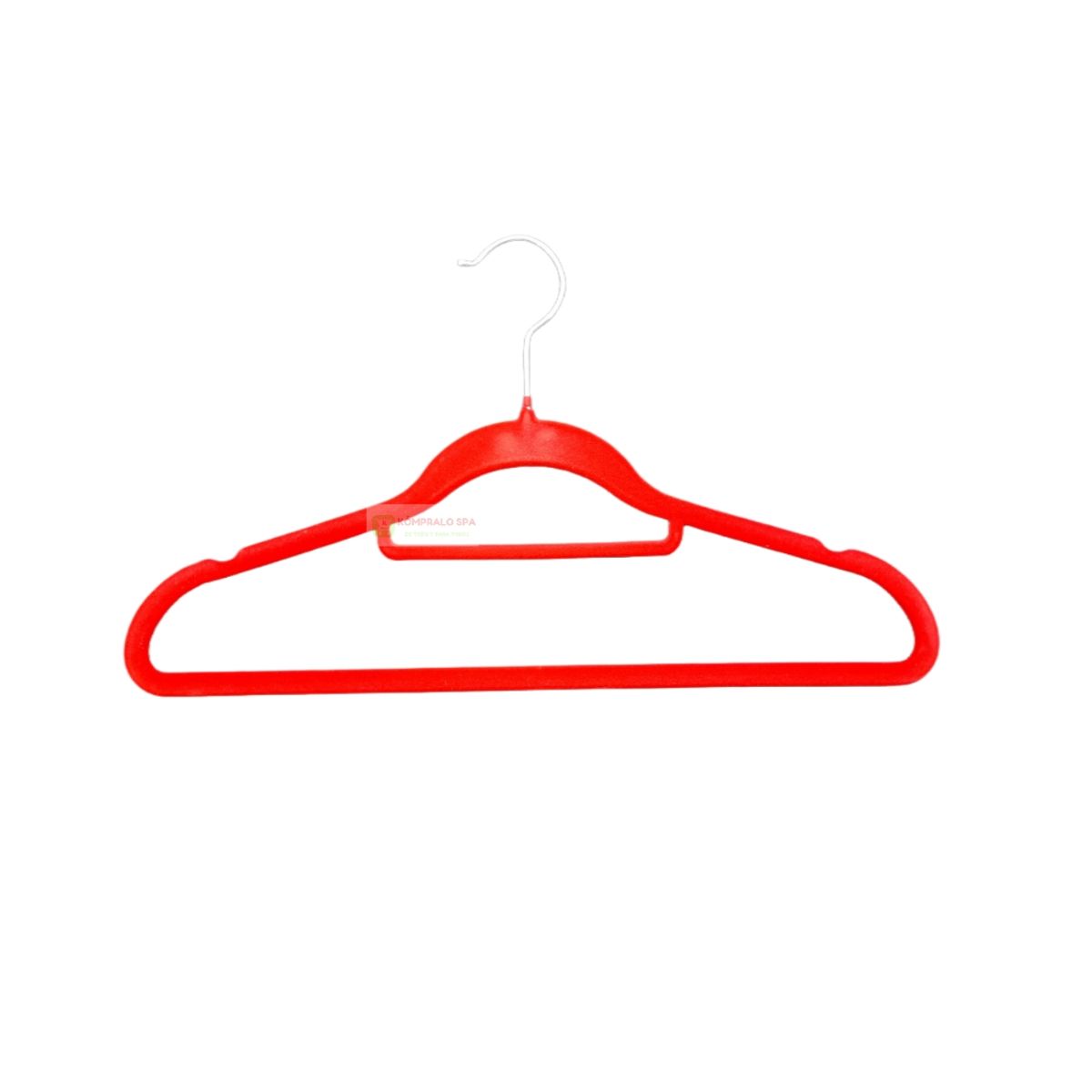 GENERICO - Pack 30 Colgadores Terciopelo Antideslizante Rojo 42cm