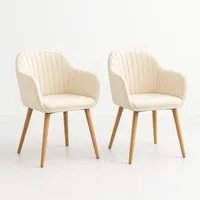 Pack de 2 Butacas Sitiales Poltronas Diamante Terciopelo Beige