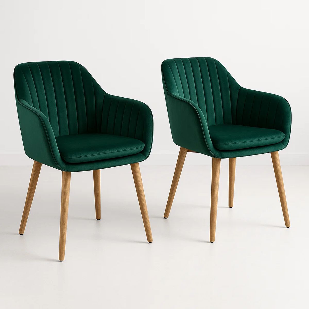 KLIK - Pack de 2 Butacas Sitiales Poltrona Diamante Terciopelo - Verde KLIK.