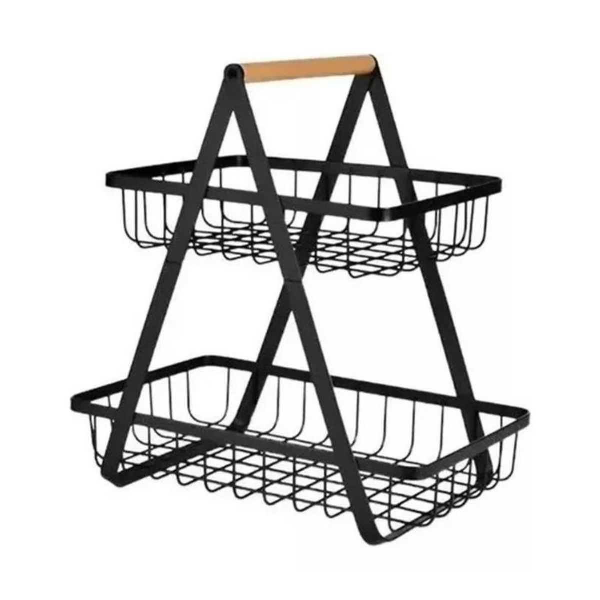 GENERICO - Cesta Organizador Multiuso 2 Niveles Fruta Soporte Portatil.