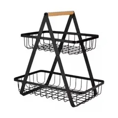 GENERICO - Cesta Organizador Multiuso 2 Niveles Fruta Soporte Portatil.